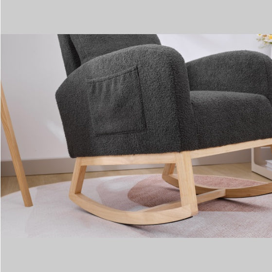 Fauteuil à dossier haut pour salon, Chaise à bascule moderne