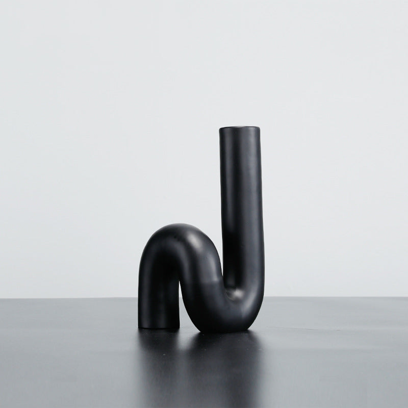 Geometric Resin Elbow Flower Model Room Wine Cabinet Bookcase