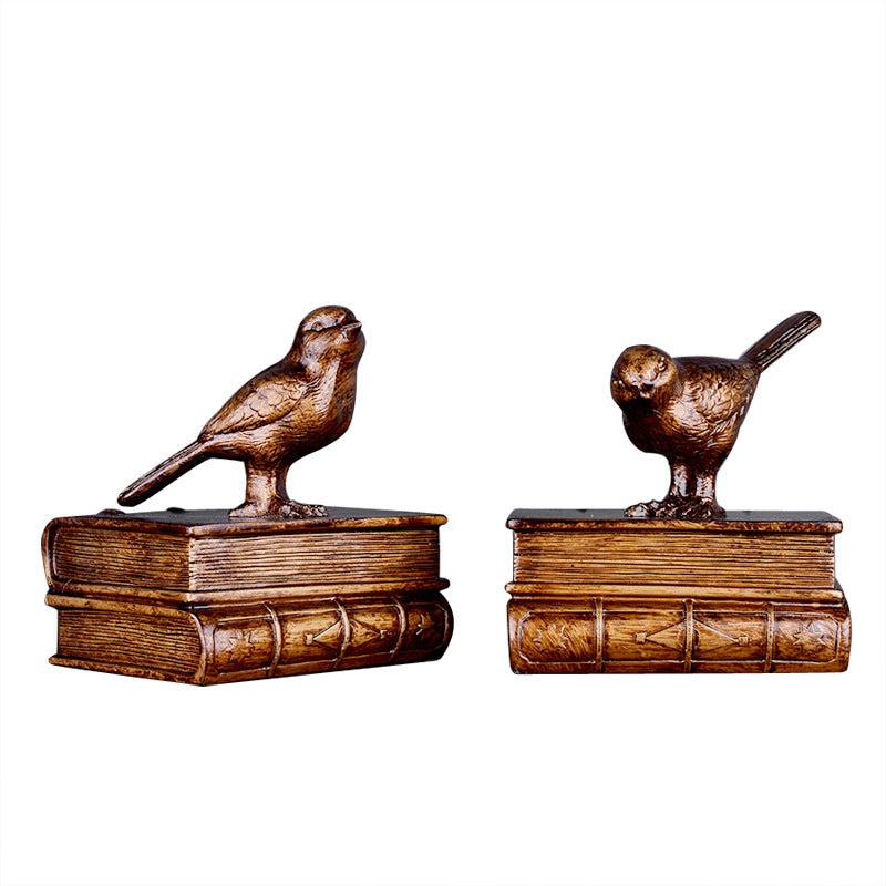 European Style Retro Bird Bookcase
