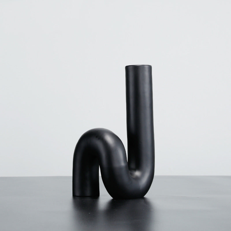 Geometric Resin Elbow Flower Model Room Wine Cabinet Bookcase