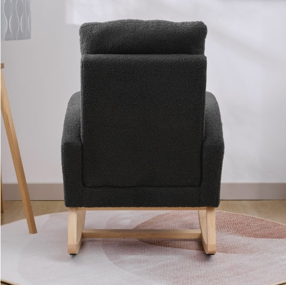 Fauteuil à dossier haut pour salon, Chaise à bascule moderne