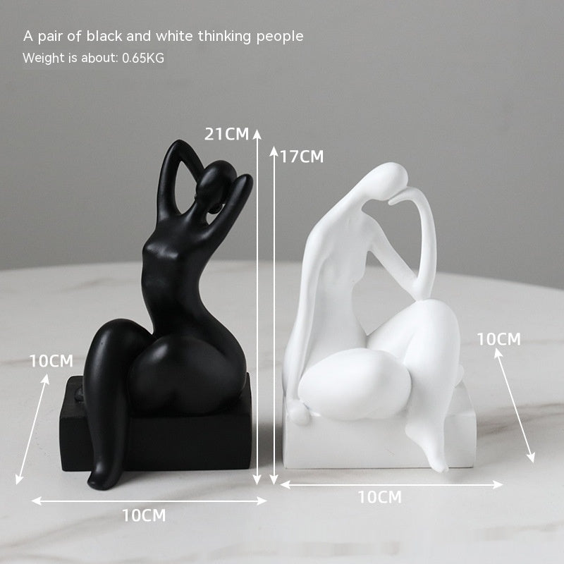 Simple Modern Bookend Character Ornaments