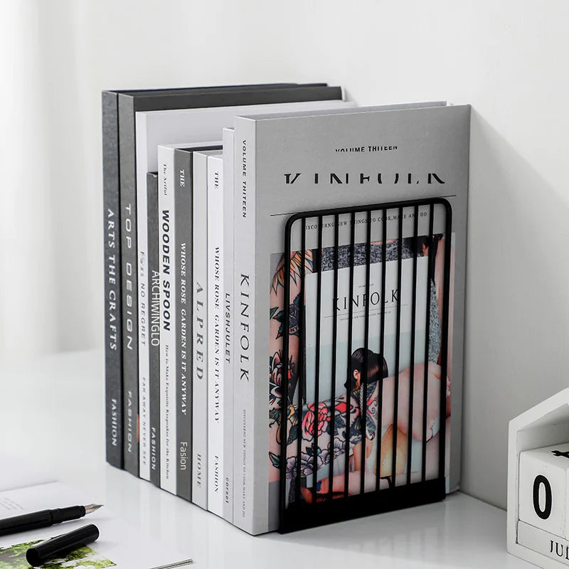 Sleek Nordic Iron Bookends