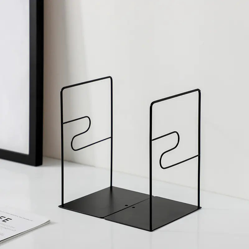 Sleek Nordic Iron Bookends