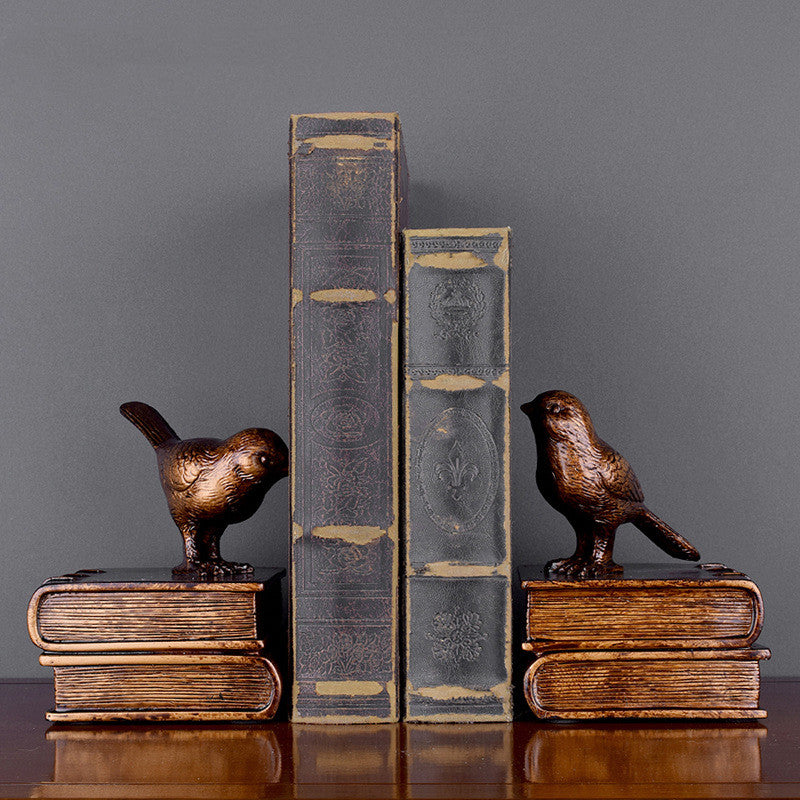 European Style Retro Bird Bookcase