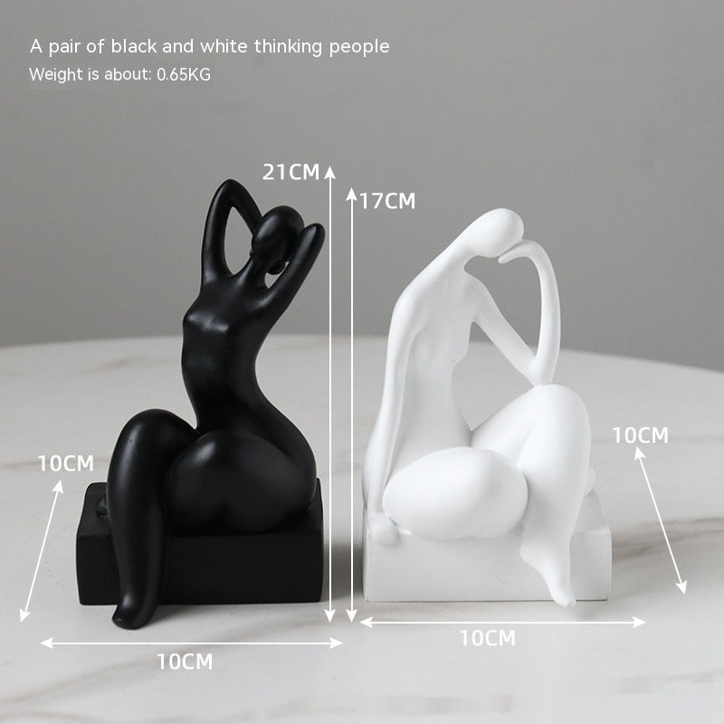 Simple Modern Bookend Character Ornaments