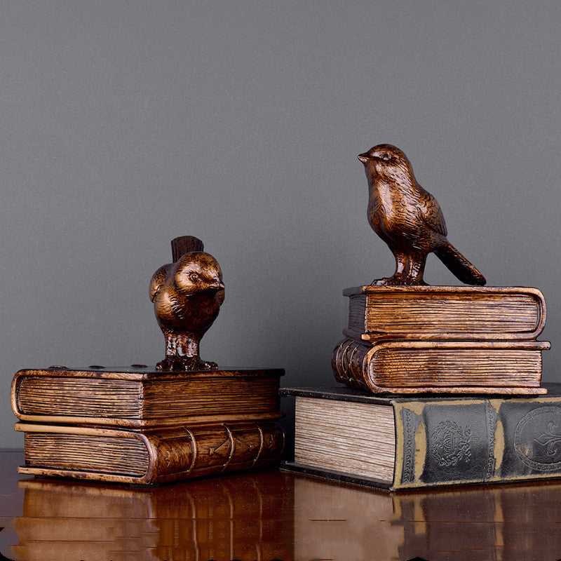 European Style Retro Bird Bookcase