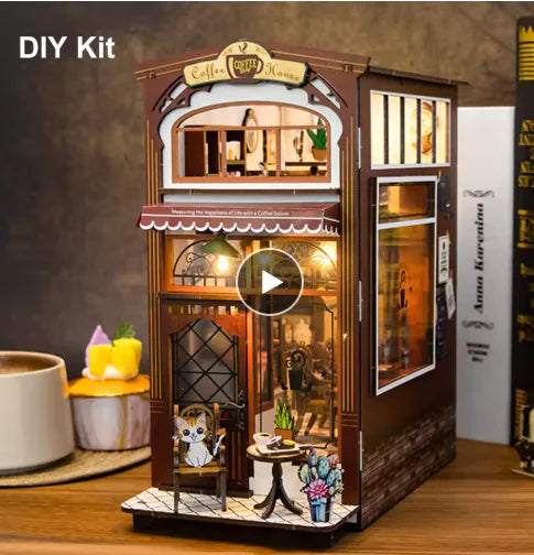 Support de Livre Cottage 3D Fait Main