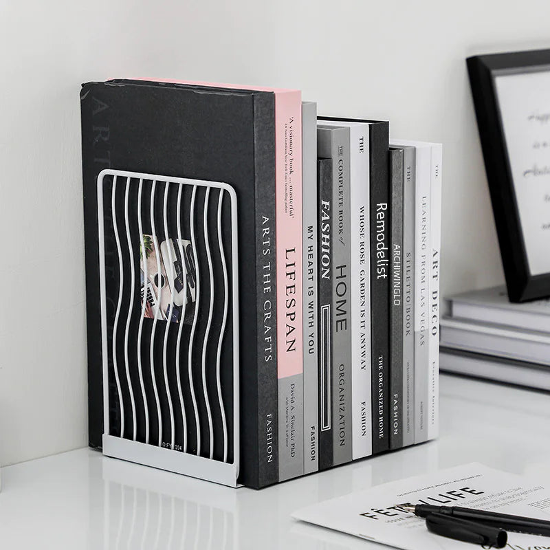 Sleek Nordic Iron Bookends