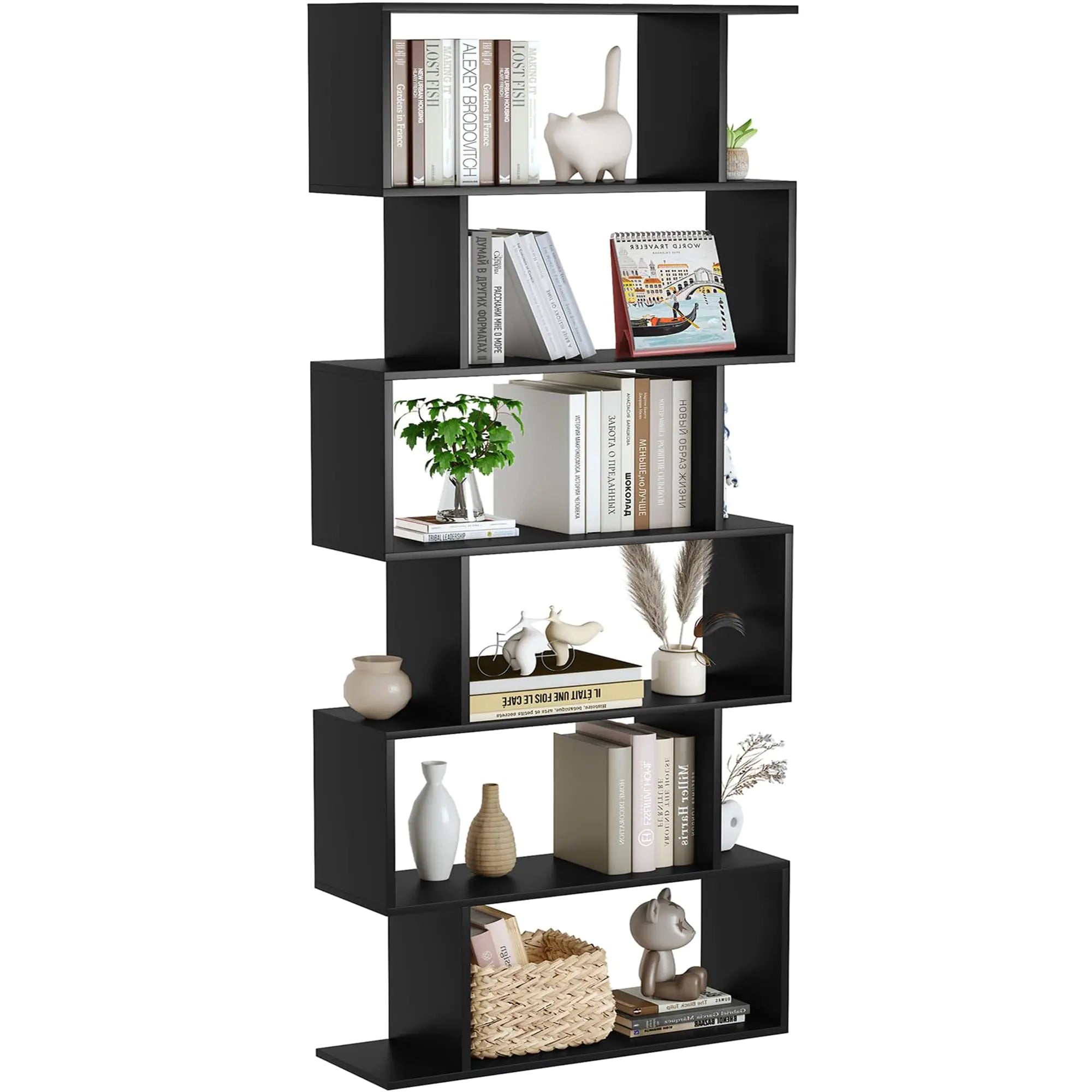 Yusong S-Shaped Decorative Bookshelf for Home Office