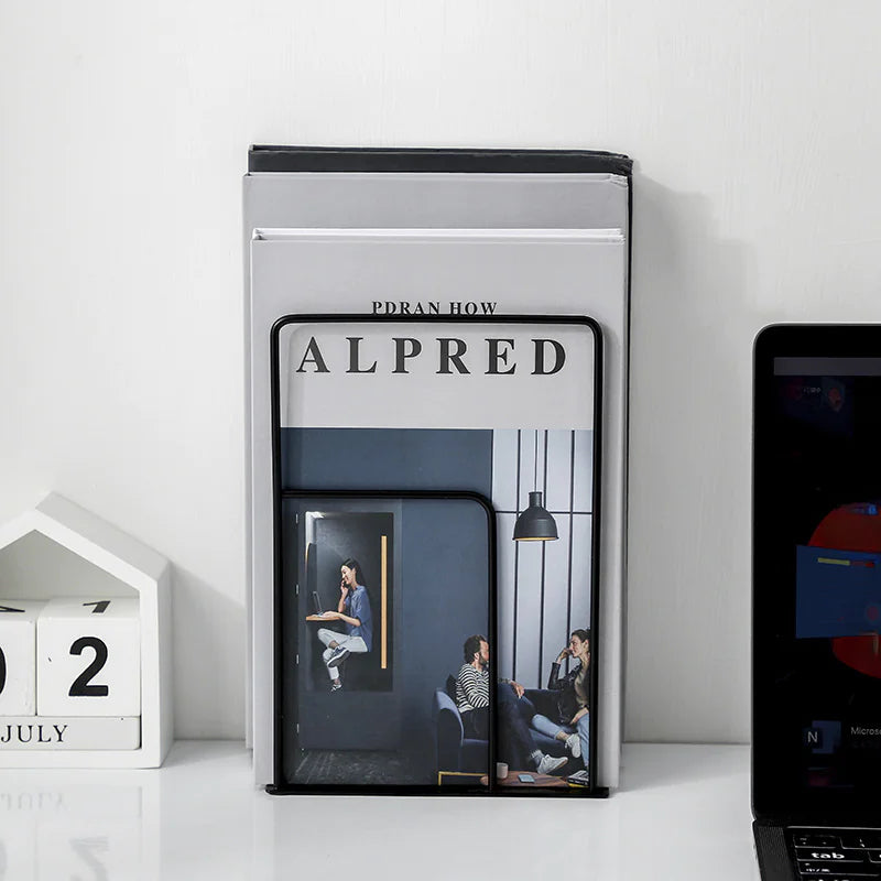 Sleek Nordic Iron Bookends