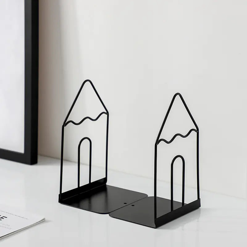 Sleek Nordic Iron Bookends